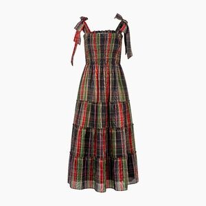 Hill House Home The Ribbon Ellie Nap Dress - Tartan Lamé Size XSTartan Lamé / XS